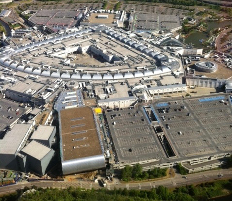 Glow Bluewater - Industrial Shed style building with green roof